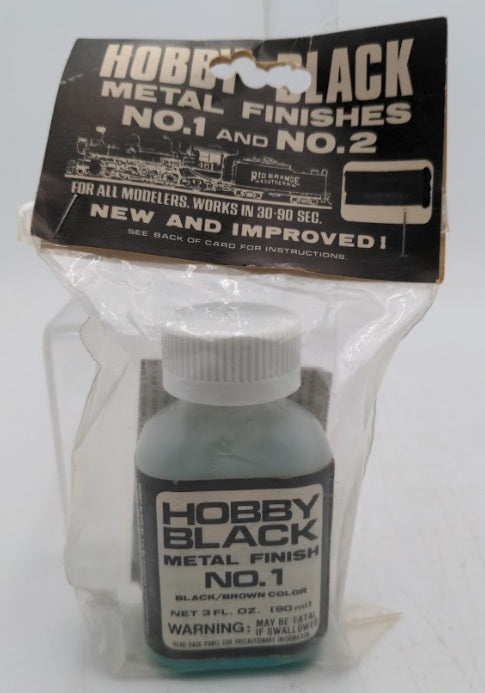 Acme 1 By Hobby Black Metal Finishes For Black anr Brown Color Bottle 3 Oz.