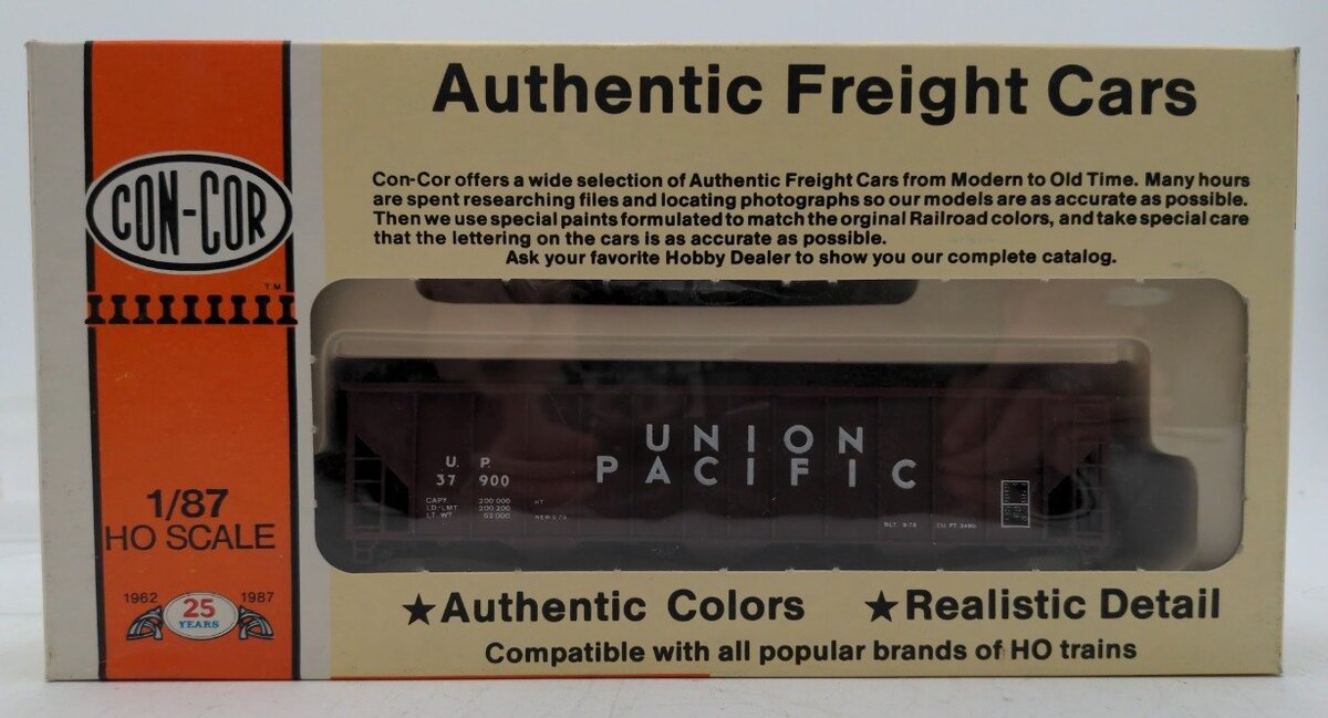 Con-Cor 0001-009309 HO Scale 100 Ton Coal Hopper Union Pacific Road # 37900 Kit