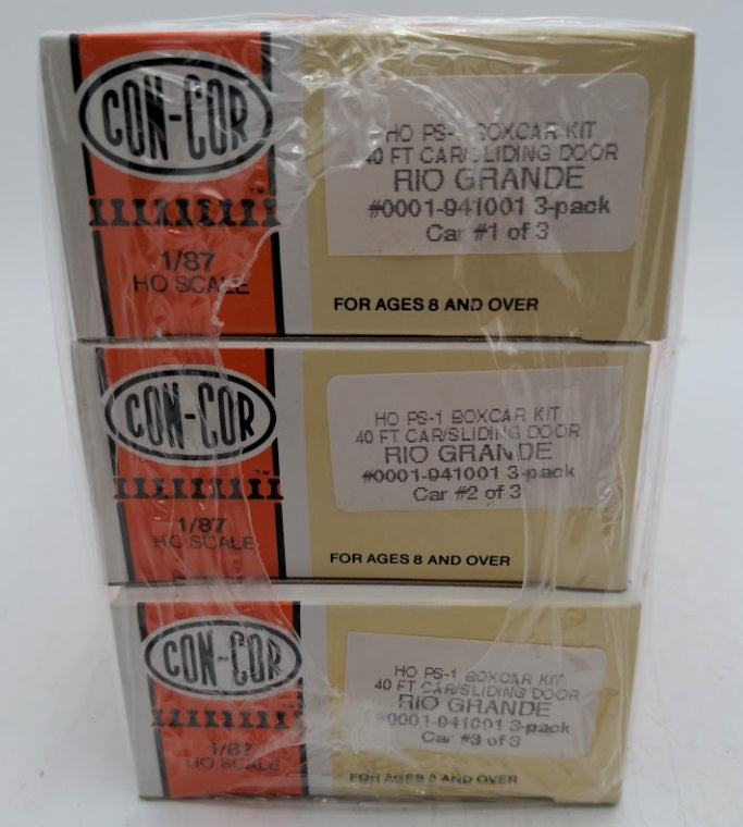 Con-Cor 0001-941001 HO PS-1 40 Ft Rio Grande Boxcar Sliding Door Kit (Set of 3)