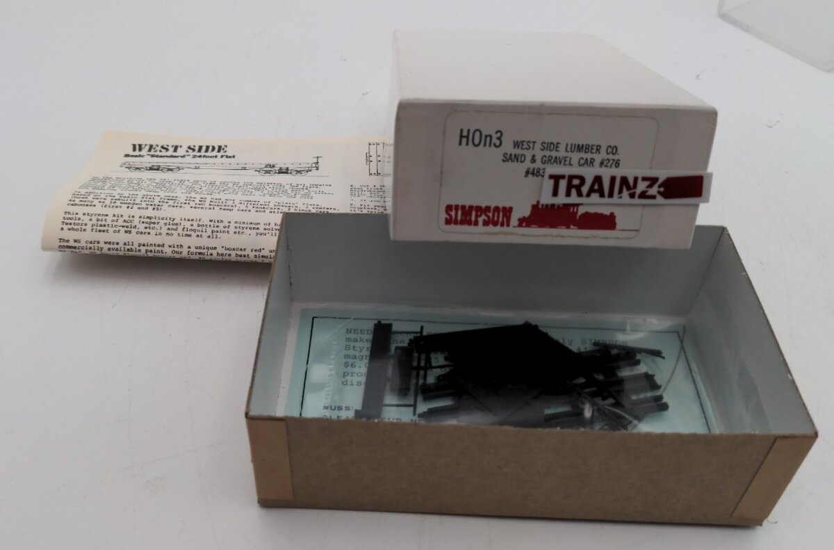 Simpson 483 HOn3 Scale West Side Lumber Co. Sand & Gravel Car Kit