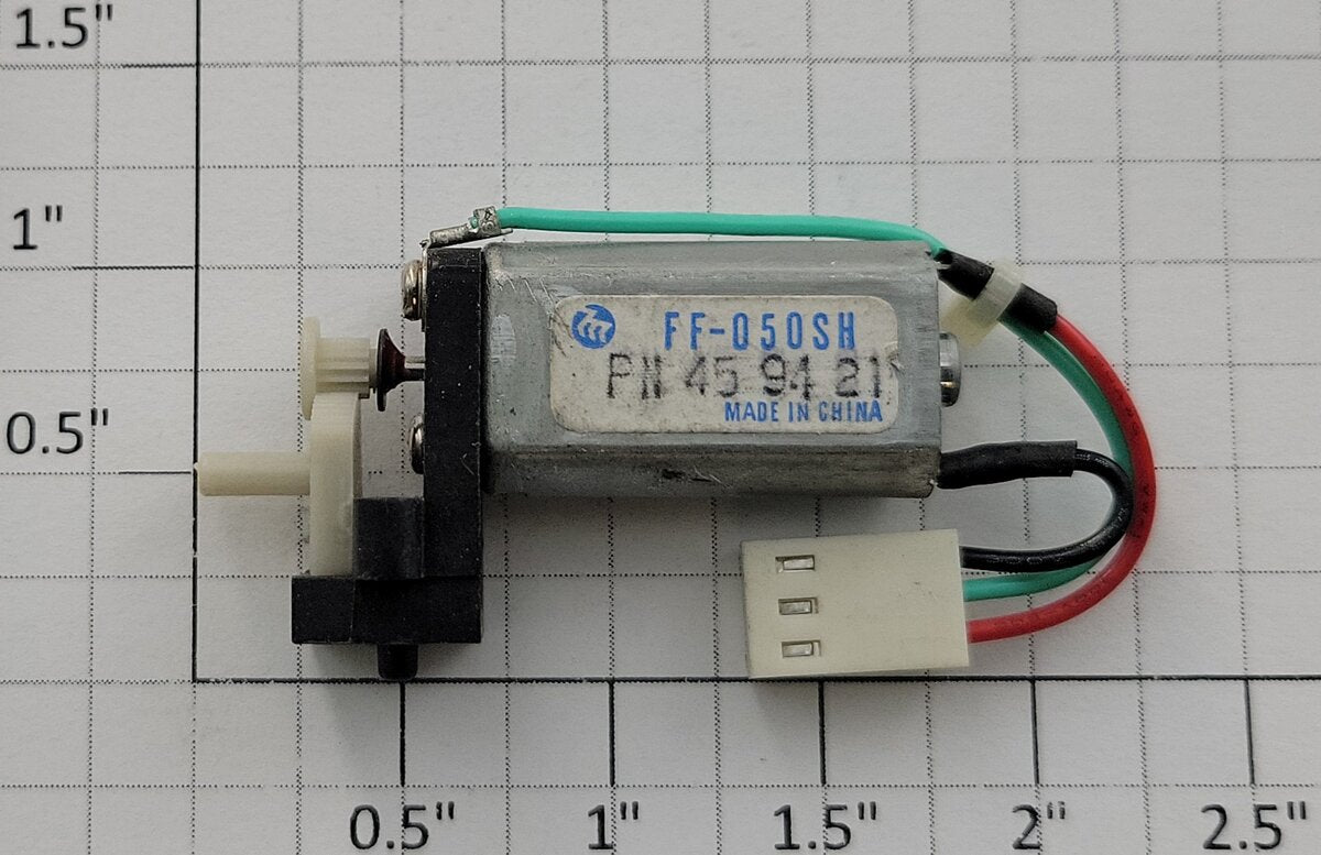 Mabuchi FF-050SHX 6-Volt DC Can Flattop Motor with Stepper Gear Assembly