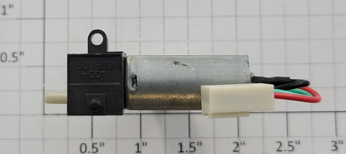 Mabuchi FF-050SHX 6-Volt DC Can Flattop Motor with Stepper Gear Assembly