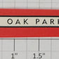 American Flyer FL0238-1 Flyerville "Oak Park" Station Red/Black Border Sticker