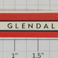 American Flyer FL0236-1 Flyerville "Glendale" Red / Black Border Sign Sticker