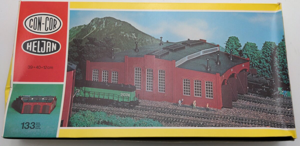 Heljan 802 HO Scale Roundhouse 3-Stall Kit