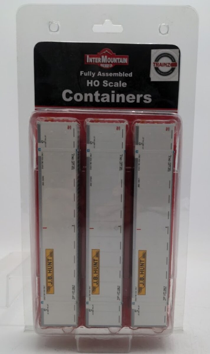 InterMountain 30501-05 HO JB Hunt 53' Duraplate Container Assembled (Set of 3)