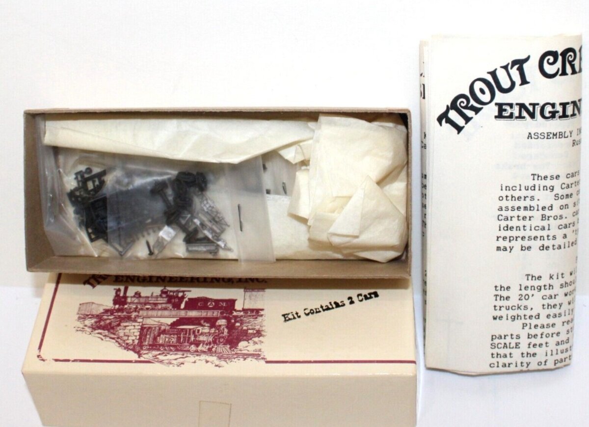Trout Creek 102 HOn3 WSL Bell-Ute Lumber Line Swayne Type 3 Skeleton Log Car Kit