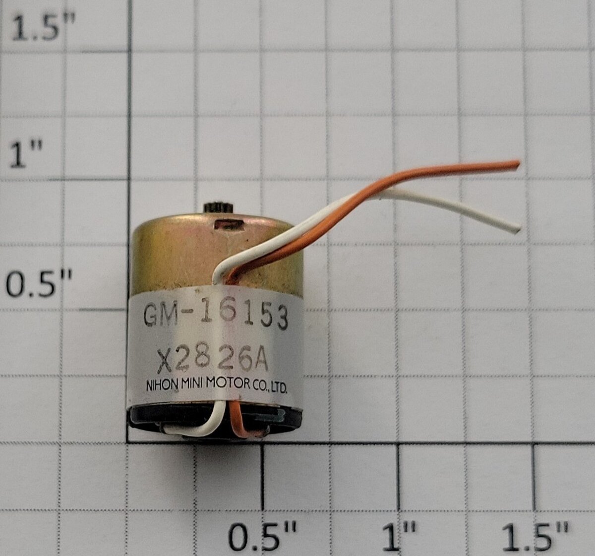Nihon GM-16153 5-Volt DC Motor with Pinion Gear and Wire