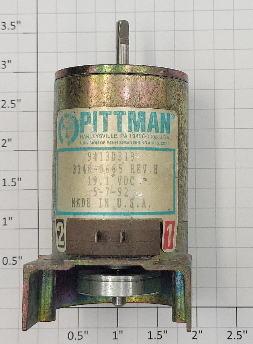 Pittman 9413D319 19-Volt DC Can Motor with Fly Wheel on Bottom