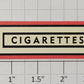 American Flyer FL3040-2 Frank & Beans Stand "Cigarettes" Red / Black Sign