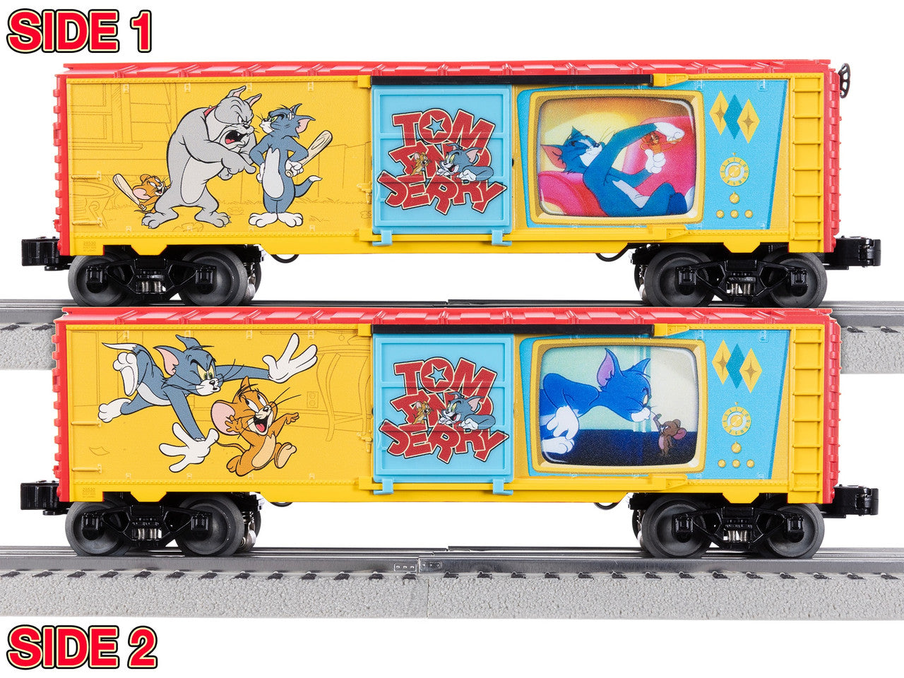 Lionel 2528530 O Tom and Jerry Illuminated Cartoon Boxcar