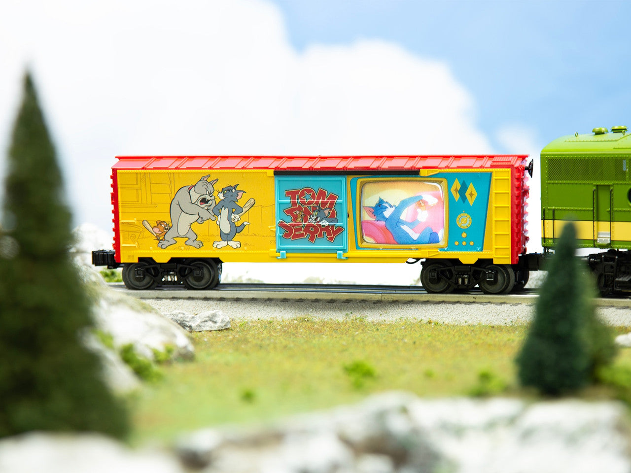 Lionel 2528530 O Tom and Jerry Illuminated Cartoon Boxcar