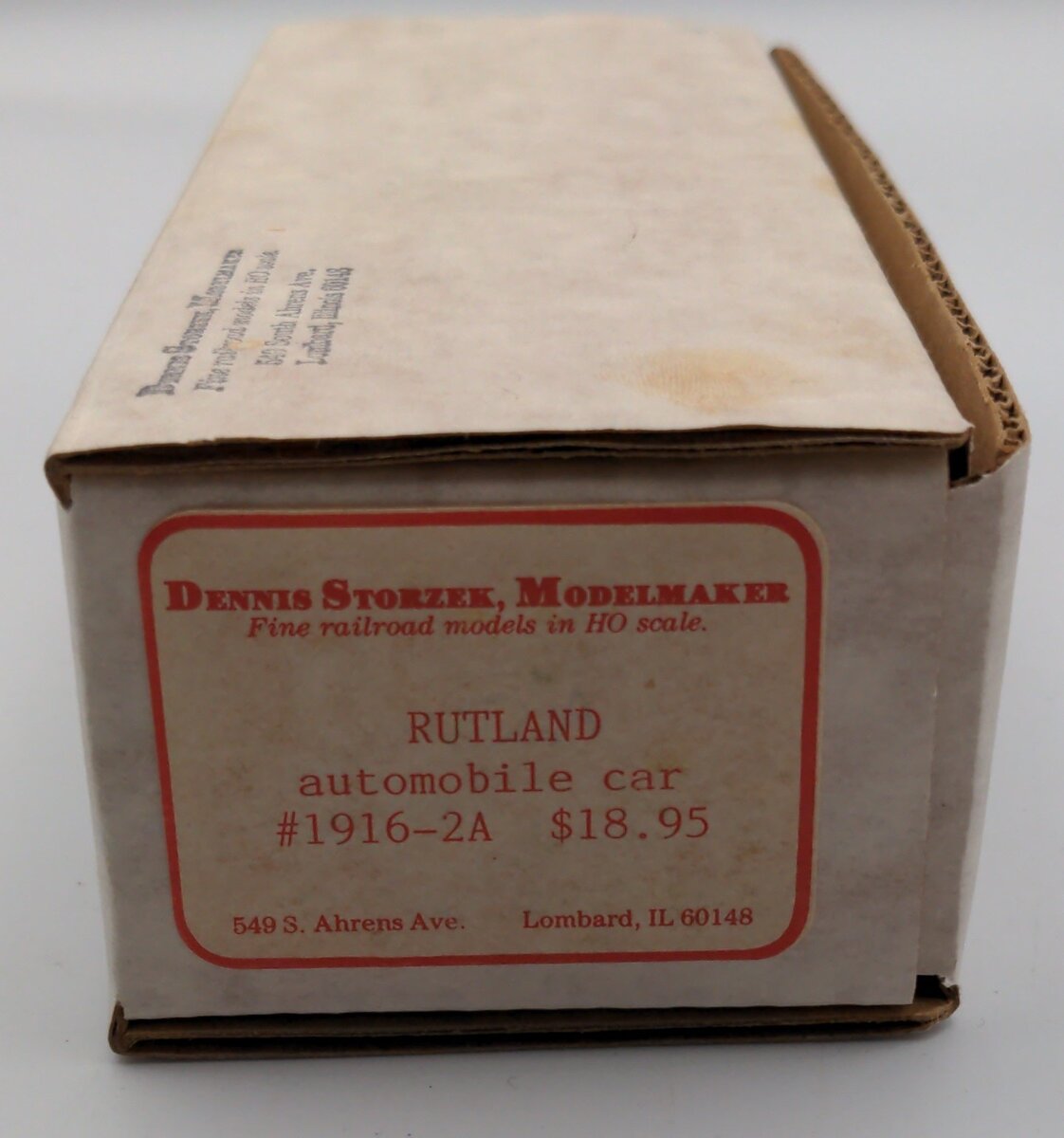 Dennis Storzek Model Maker 1916-2-A  Rutland Automobile Car Kit