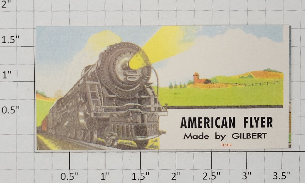 American Flyer FB577NV Small Steam Loco Billboard Insert