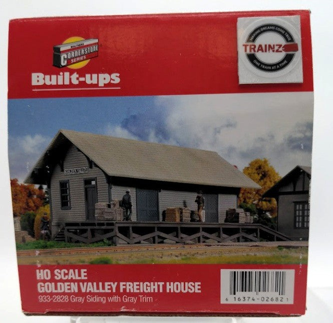 Walthers 933-2828 HO Gray Siding W/ Trim Gray Valley Freight House Built-Ups