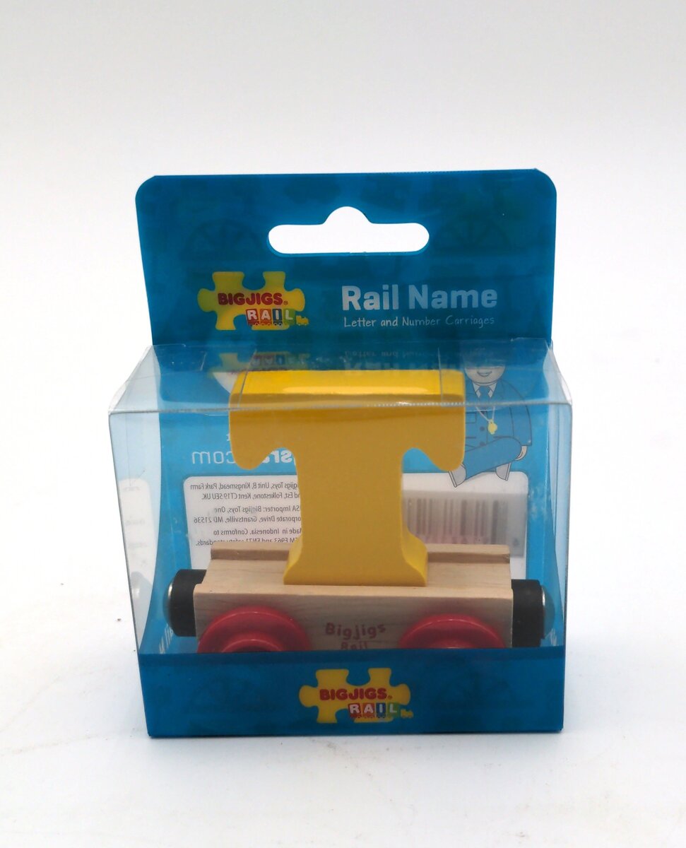 Big Jig Rails BR120 Rail Name "T" Wooden Car