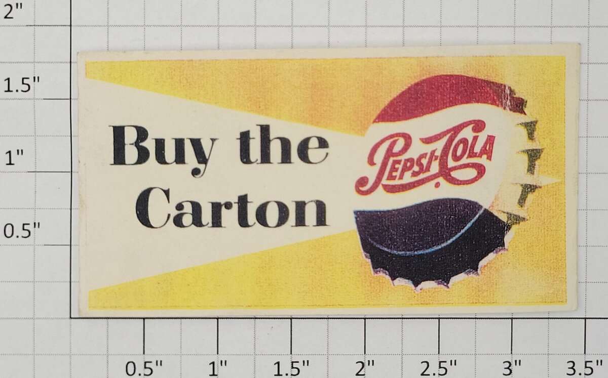 American Flyer INS-PEPSINV Small "Pepsi-Cola Buy the Carton" Billboard Insert