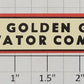 American Flyer FL0297 "The Golden Grain Elevator Co." Red & Black Border Sign