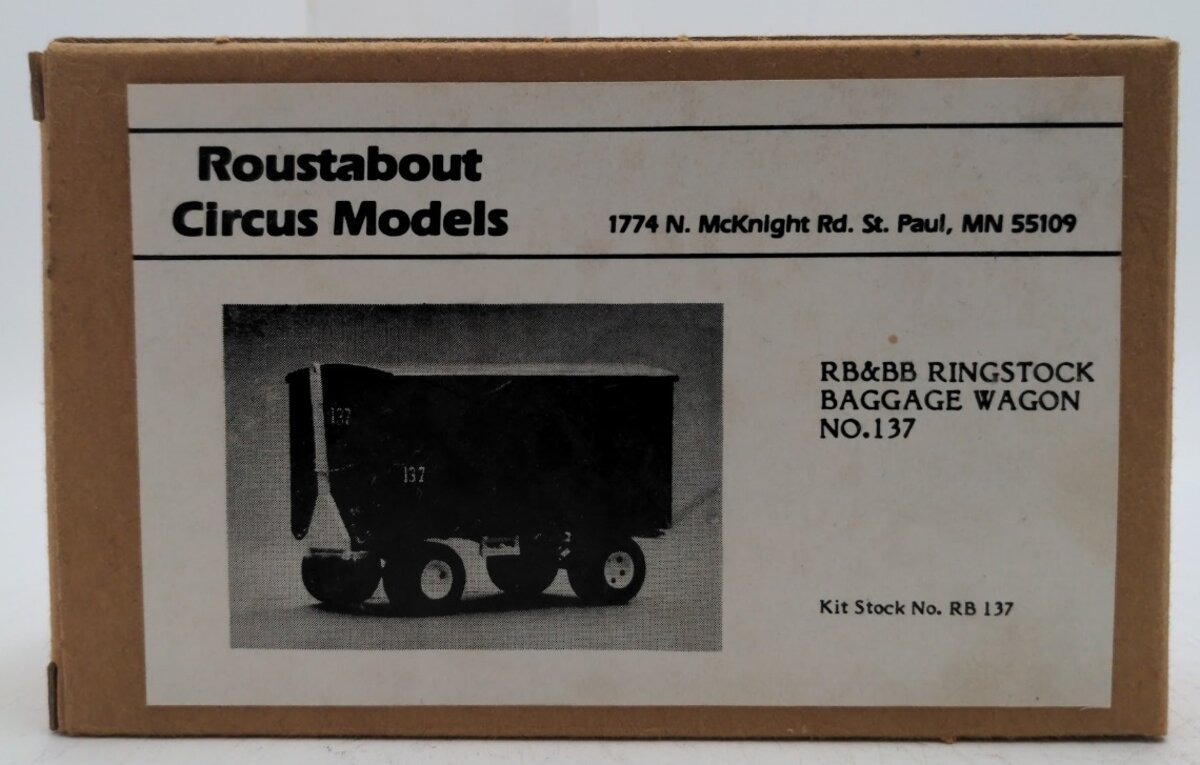 Acme 137 O By Roustabout Circus RB&BB Ringstock Baggage Wagon Wood Craftsman Kit