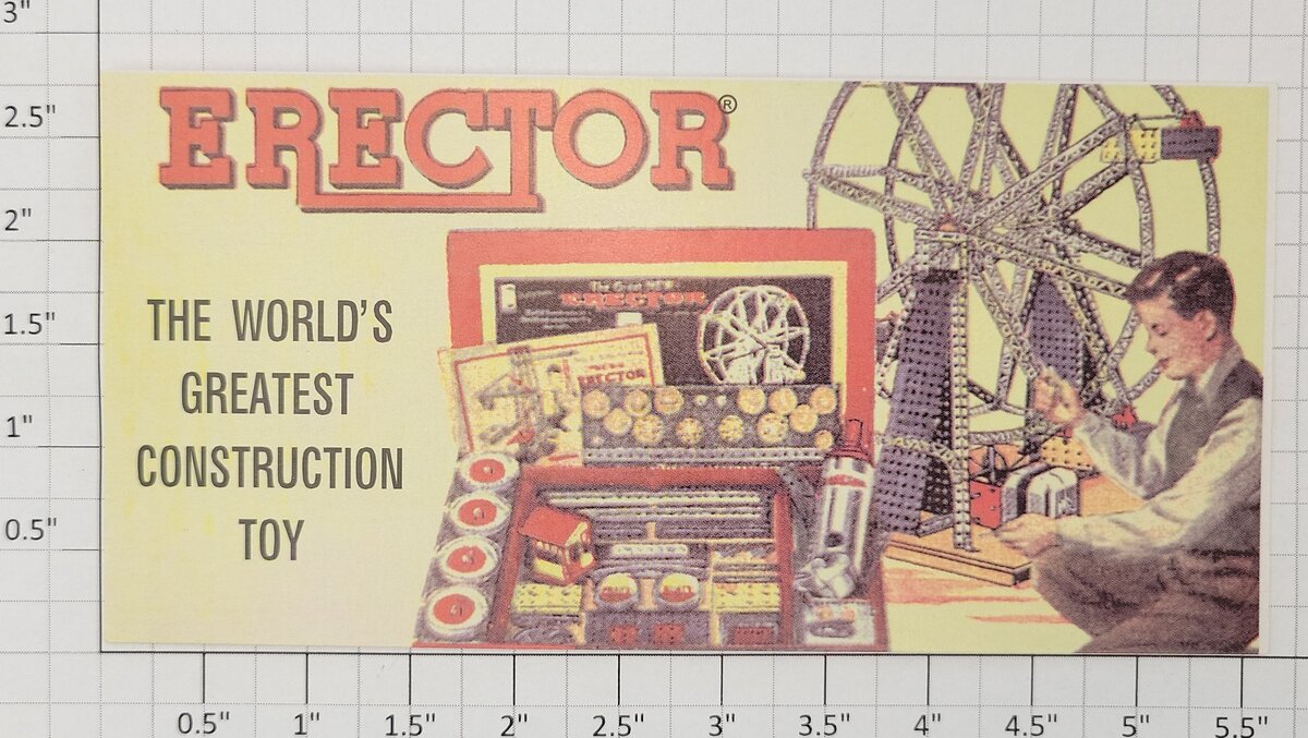 American Flyer HSP-FB762EP "Erector" Billboard Insert