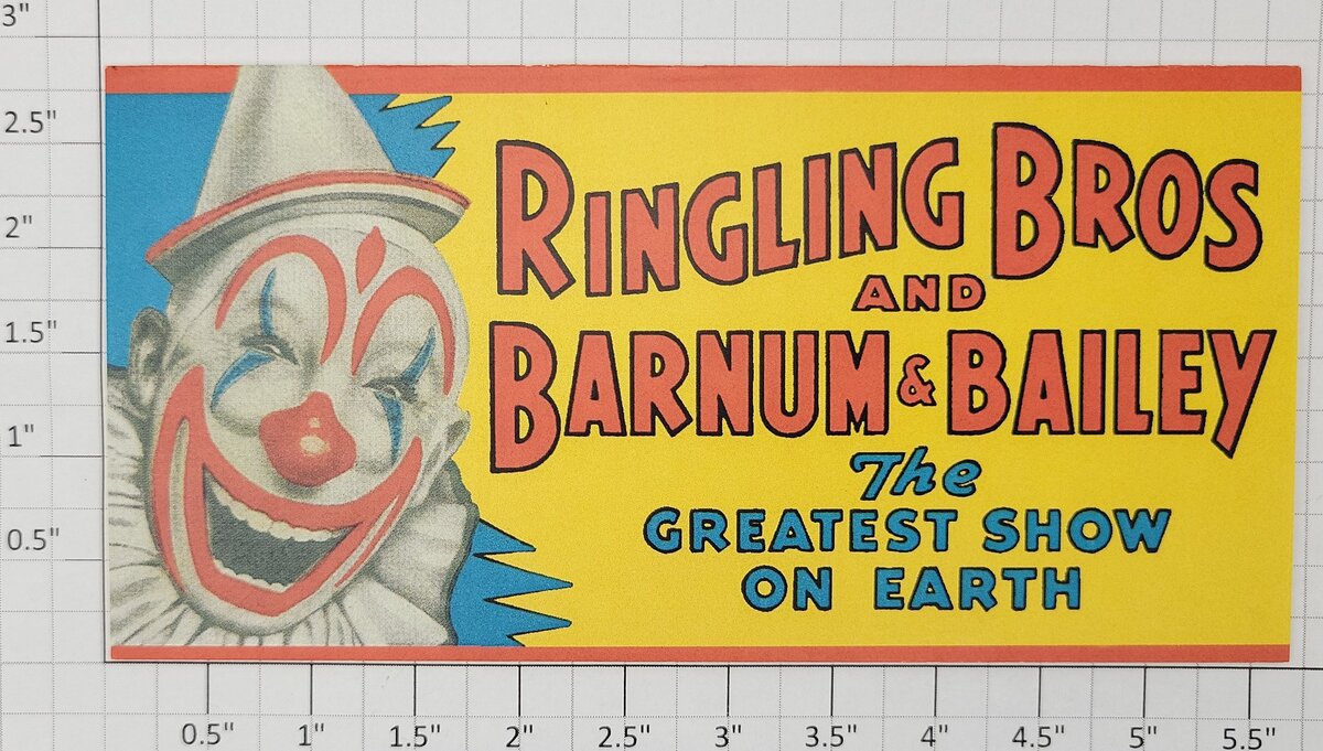 American Flyer FB577 "Ringling Bros & Barnum and Bailey" Thick Billboard Insert