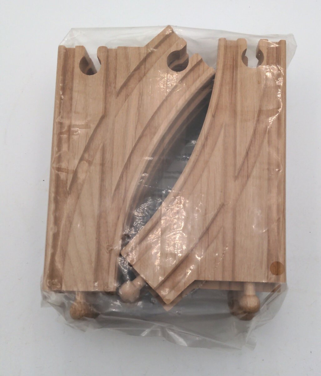 Maxim 37223 Regular Double-Sided Curved Wood Switch Track 12 pieces