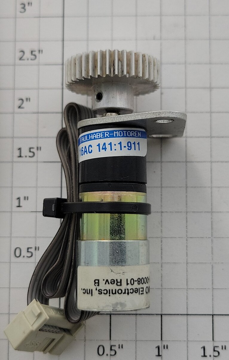 Faulhaber 3501-0008-01X 10-Volt DC Motor w/ Gearbox, Mounting Plate & Encoder