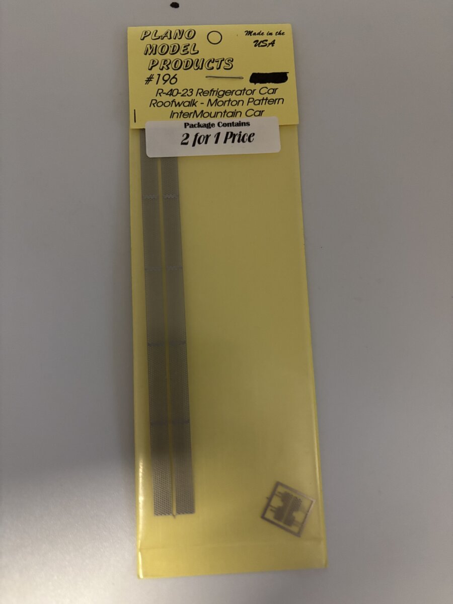Plano Model Products 196 HO Refrigerator Car Roofwalk-Morton Pattern (Pack of 2)