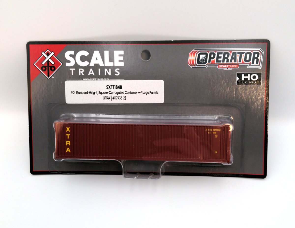 Scale Trains SXT11848 HO CIMC 40' Square Corrugation Container XTRU #4079356