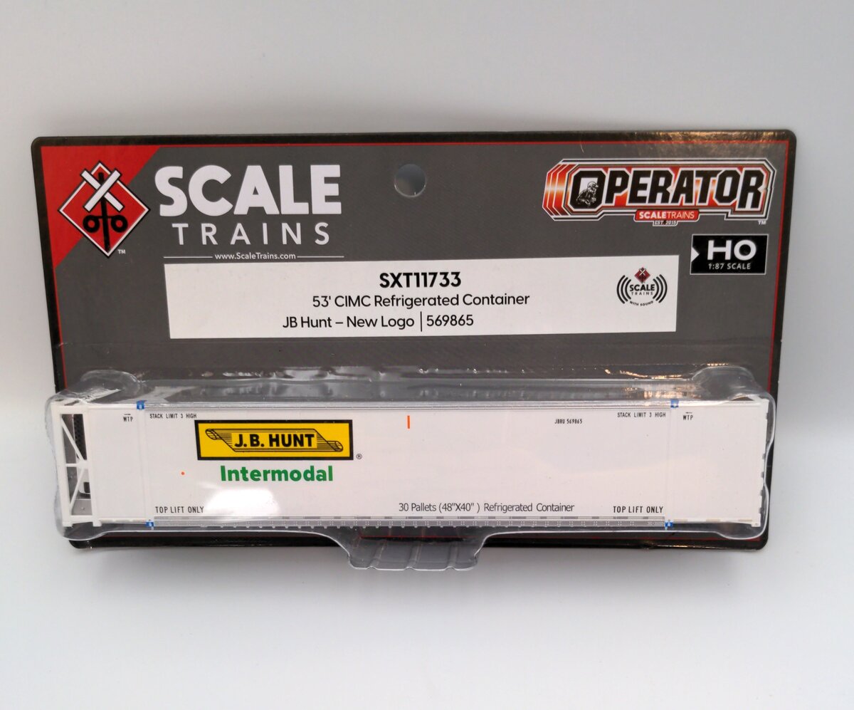 Scale Trains SXT11733 HO CIMC 53' Reefer Container JB Hunt #569865