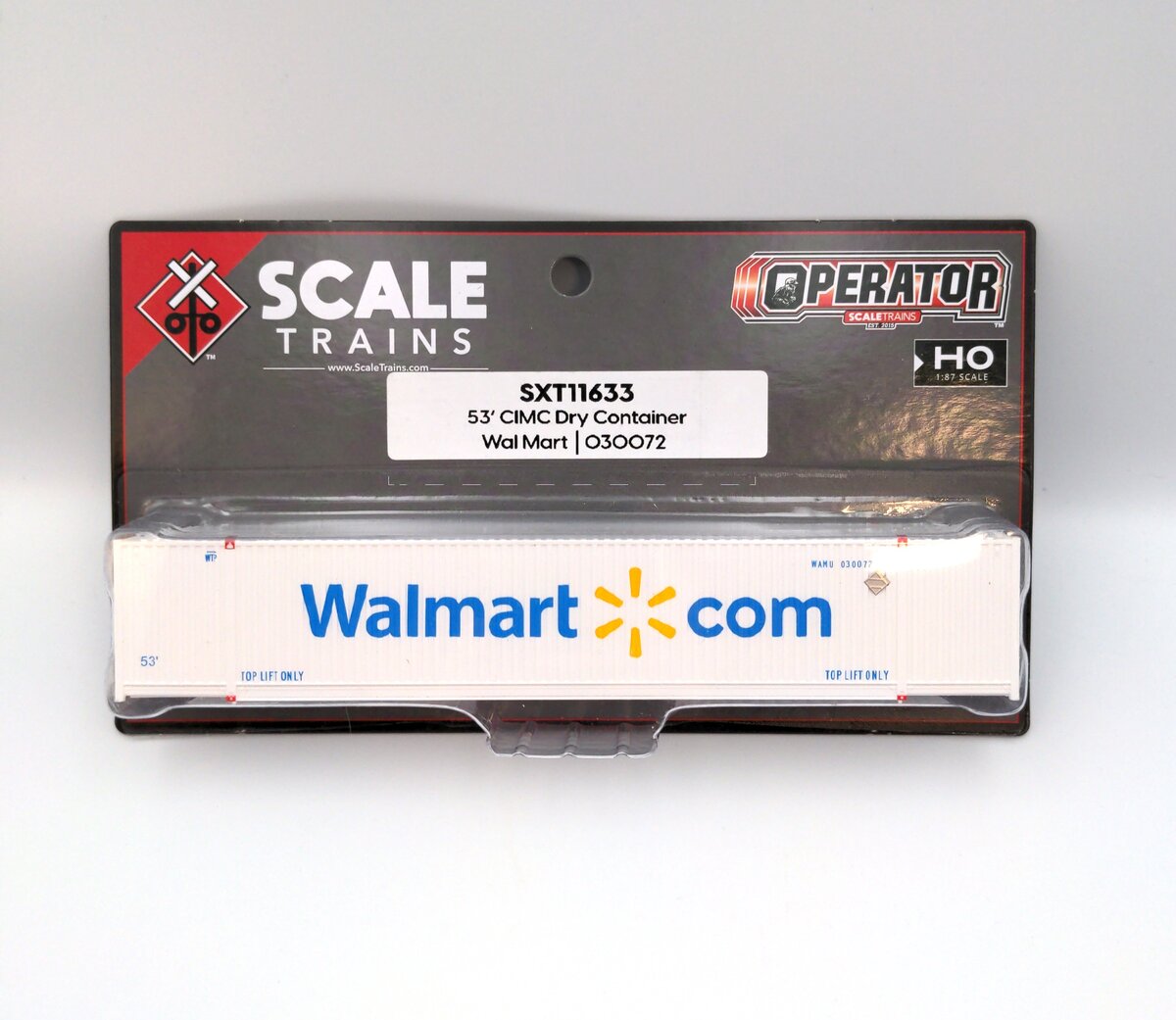 Scale Trains SXT11633 HO CIMC 53' Corrugated Dry Container Walmart #030072