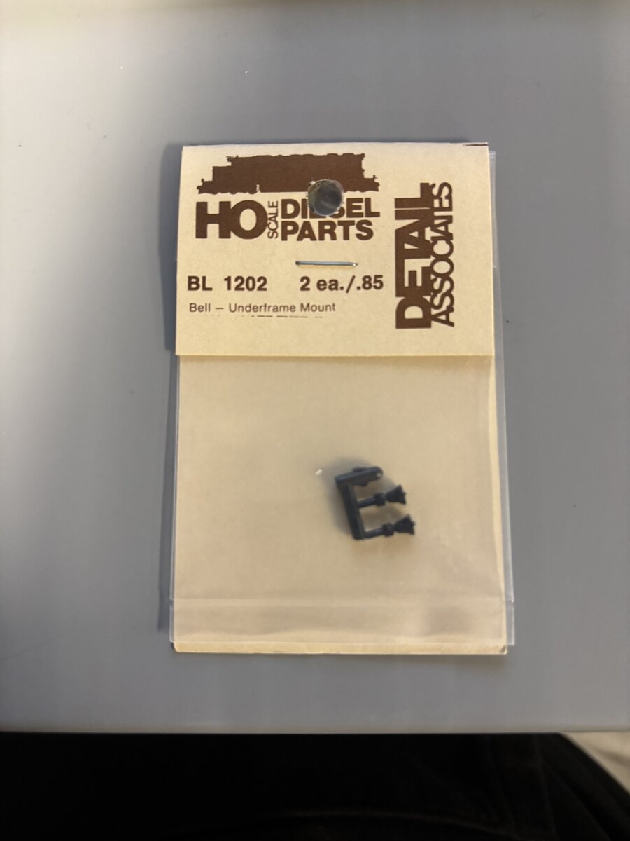 Detail Associates BL1202 HO Bell-Underframe Mount (Pack of 2)
