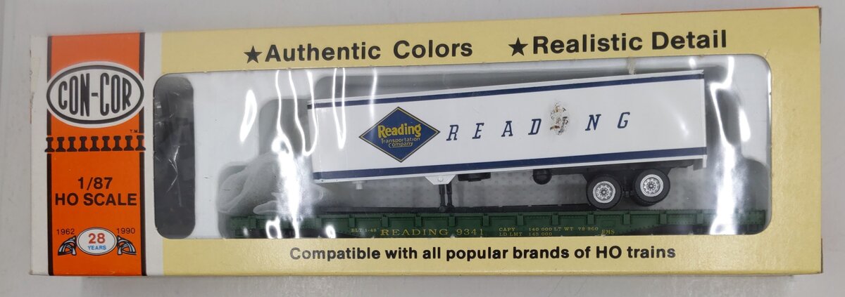 Con-Cor 0001-009187-2 HO Scale 54' TOFC Kit Reading White/Blue Trailer