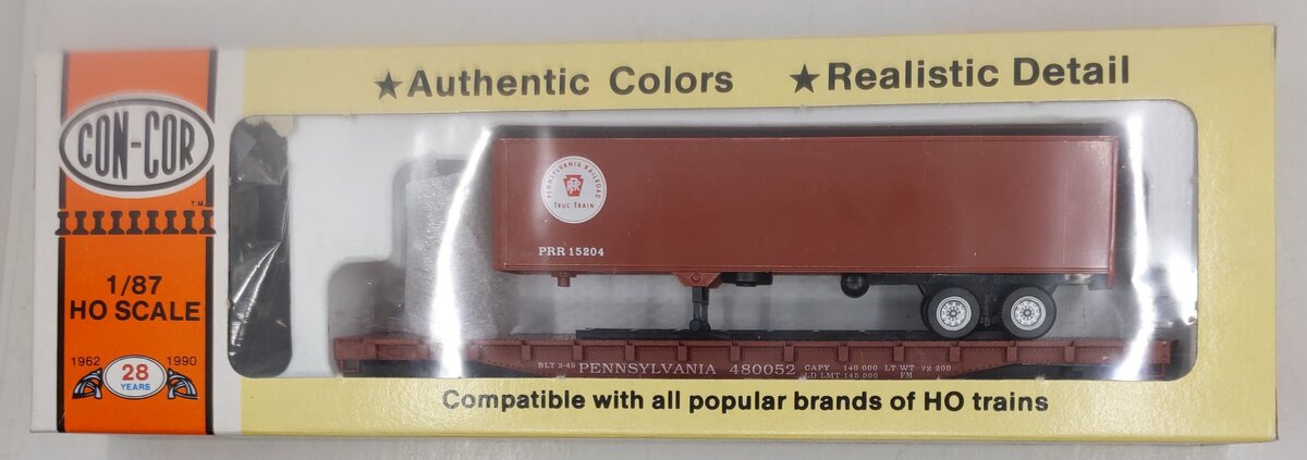 Con-Cor 001-009188-1 HO Scale 54' TOFC Kit Pennsylvania Truck Train Trailer