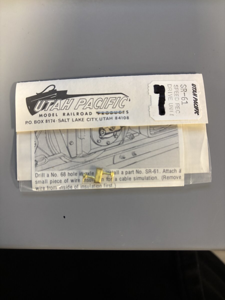 Utah Pacific Models RR Product SR-61 HO Speed Rec Drive Unit