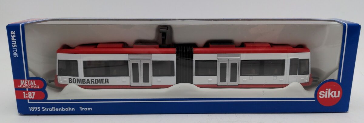 Siku 1985 HO Scale Red & White Bombardier Articulated Tram