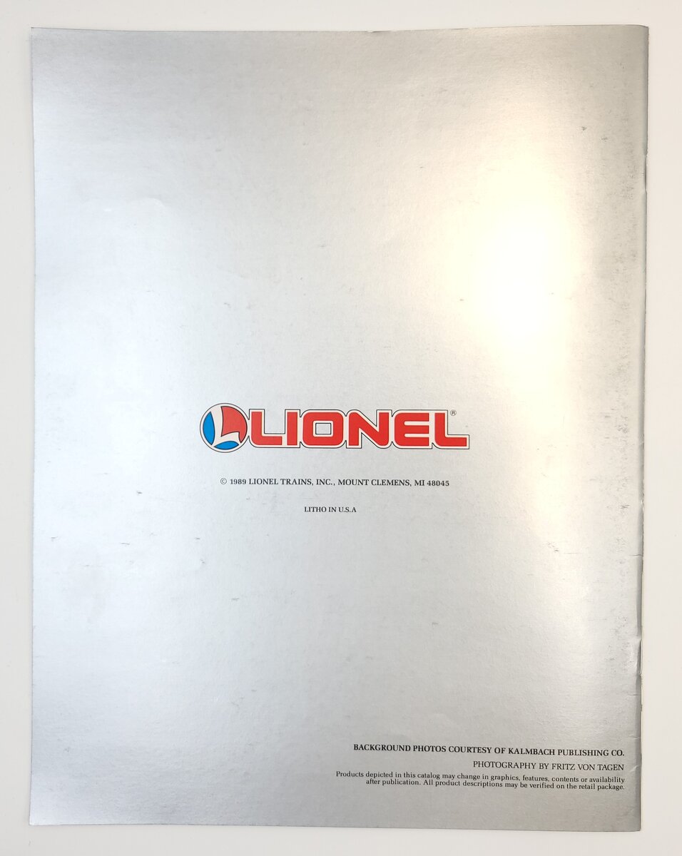 Lionel 1990-A O Gauge Electric Trains and Accessories Catalog Book 1