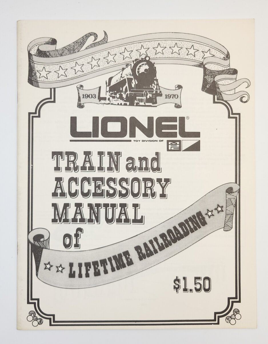 Lionel 1970-A Lifetime Railroading Train and Accessory Manual - Mint