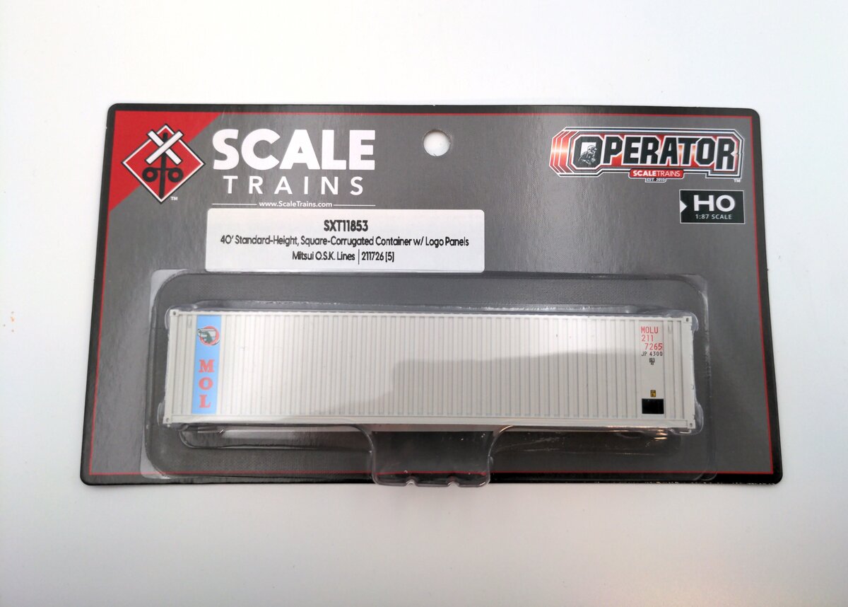 Scale Trains SXT11853 HO 40' Square Corrugation Container MOL #2117265