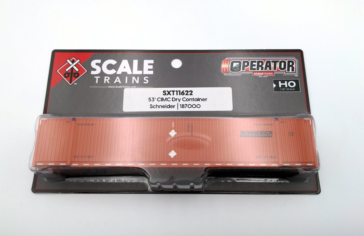 Scale Trains SXT11622 HO 53' CIMC Dry Container Schneider #187000