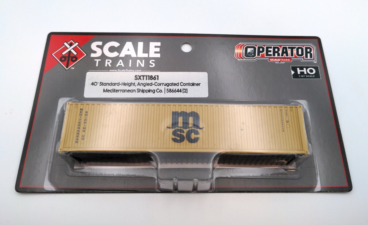 Scale Trains SXT11861 HO 40' Modern Angled Corrugation Container MSC ...