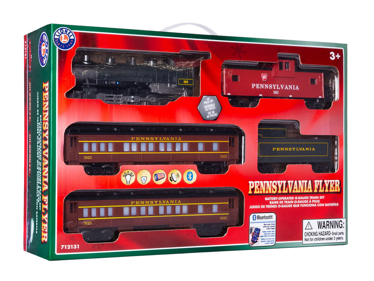 Lionel 7-12131 PRR O Gauge Flyer Steam Passenger Battery Operated Trai