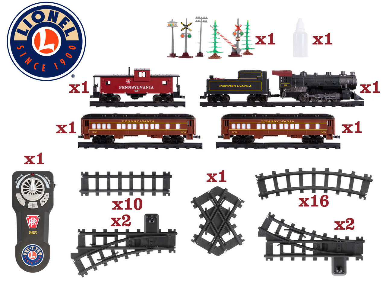Lionel 7-12131 PRR O Gauge Flyer Steam Passenger Battery Operated Trai