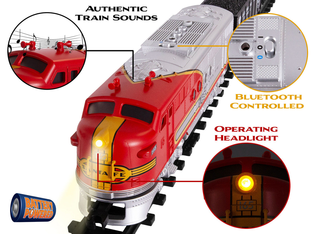 Lionel 7-12130 Santa Fe O Gauge Flyer Diesel Freight Battery Operated