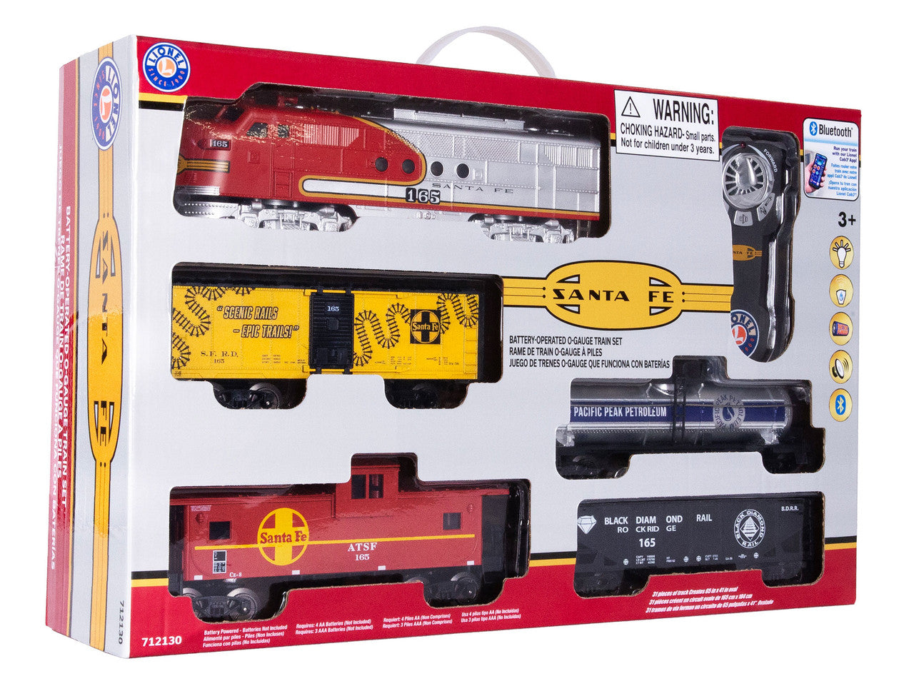 Lionel 7-12130 Santa Fe O Gauge Flyer Diesel Freight Battery Operated