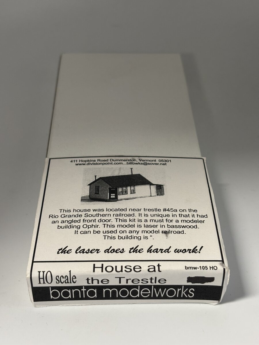 Banta Model Works 105 HO Scale House At The Trestle Building Kit