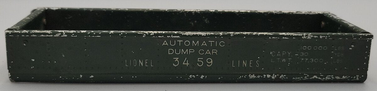 Lionel 3459-5 Prewar Green Dump Car Tray with Door