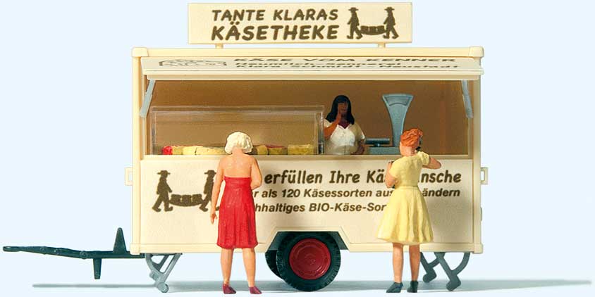 Preiser 10750 HO Cheese Concession Trailer with Accessories