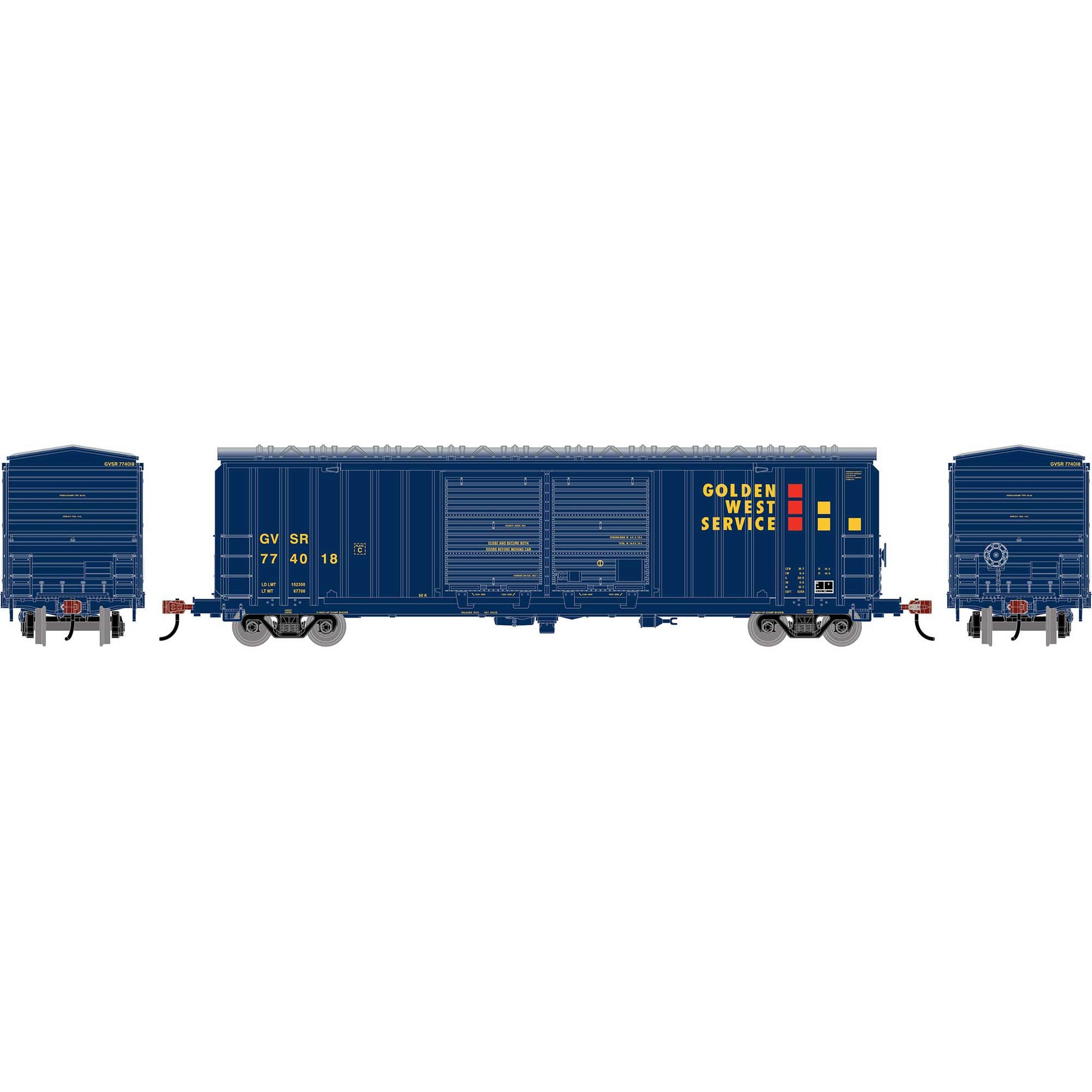 Roundhouse RND-1362 HO GVSR 50' FMC 5283 Double Door Boxcar #774018