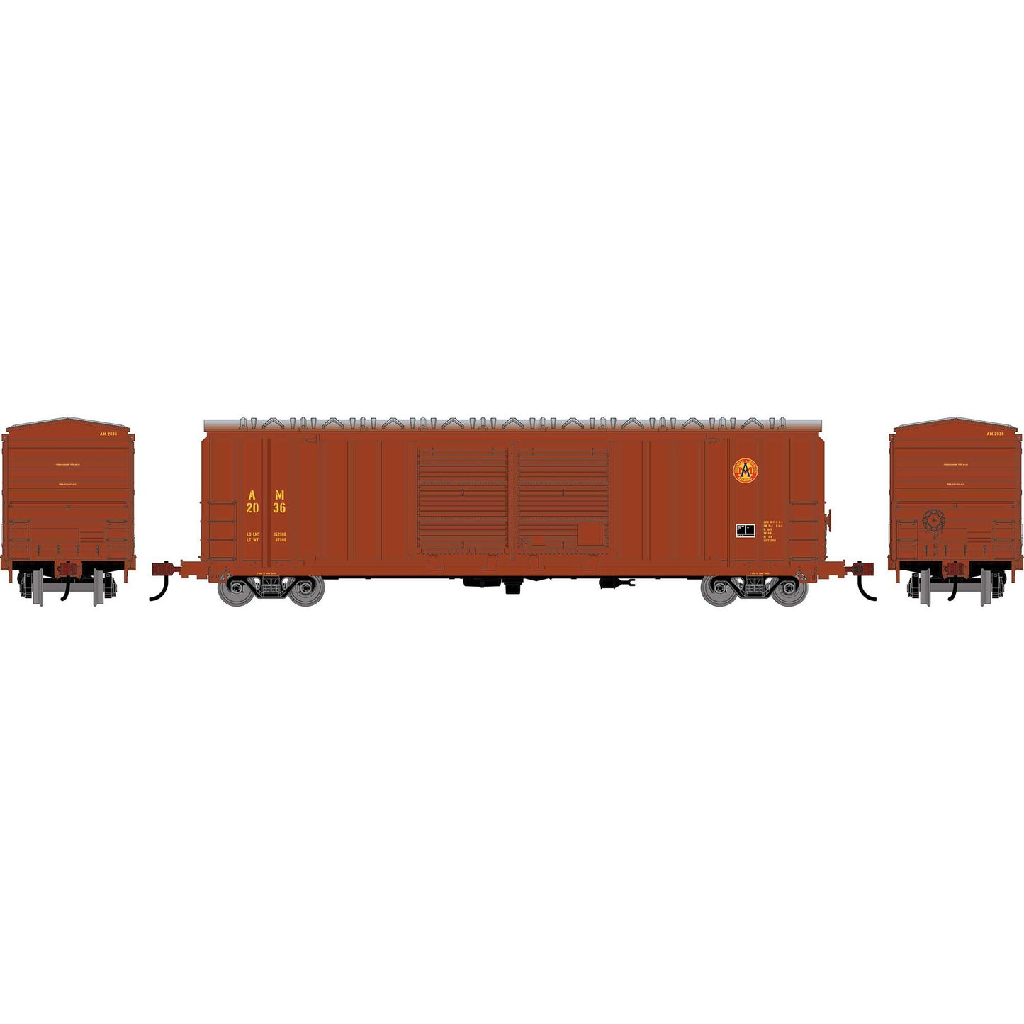 Roundhouse RND-1372 HO AM 50' FMC 5283 Double Door Boxcar #2036